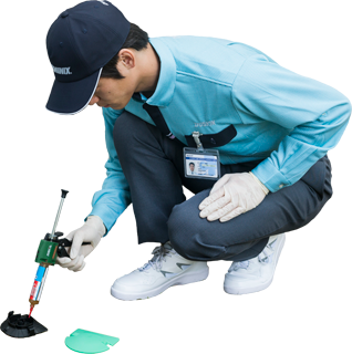 害虫駆除の様子